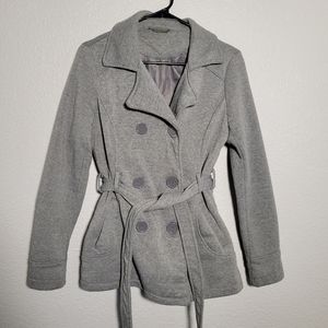Joujou Gray Peacoat with belt - Size Youth Large